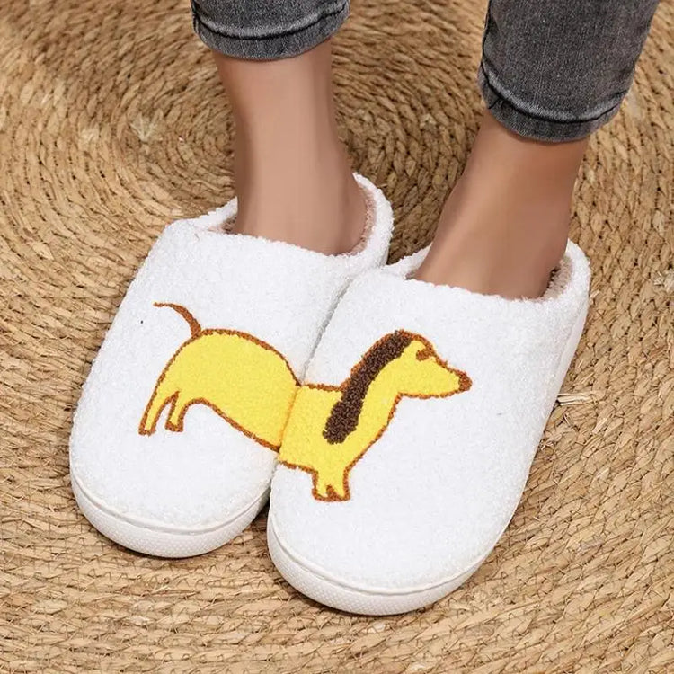 🥿 Dachshund Cartoon Slippers – Cozy Paws for Dog Lovers