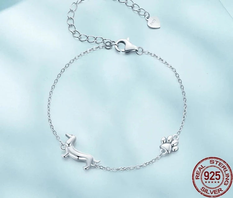 Doggies Merch® 925 Sterling Silver Pendant Bracelet