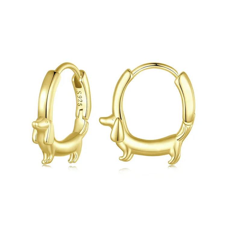 Doggies Merch® Dachshund Dog Hoop Earrings