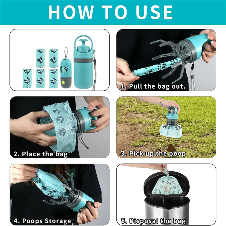 🐾 Portable Dog Poop Scooper Set – Clean Walks Made Easy