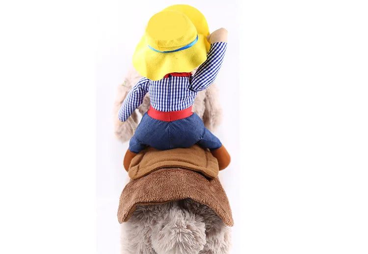 Doggies Merch® 🤠 Giddy-Up Pup! – Cowboy Rider Pet Costume
