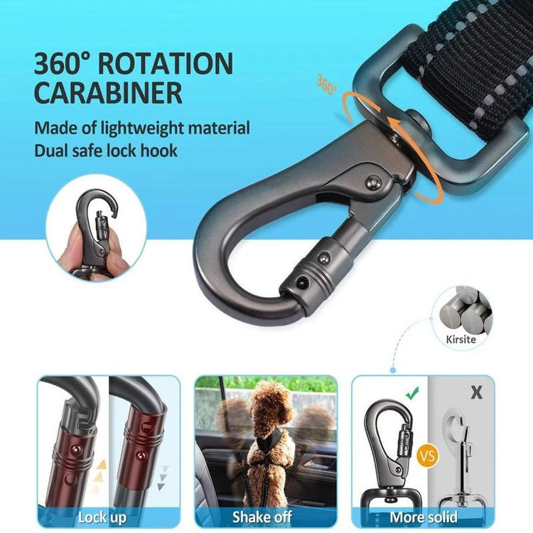 🐾 Adjustable Retractable Dog Car Seat Belt