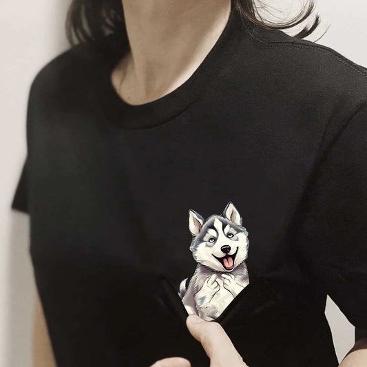 Doggies Merch® Husky Pocket Tee