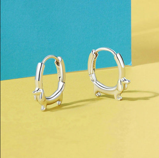 Doggies Merch® Dachshund Dog Hoop Earrings