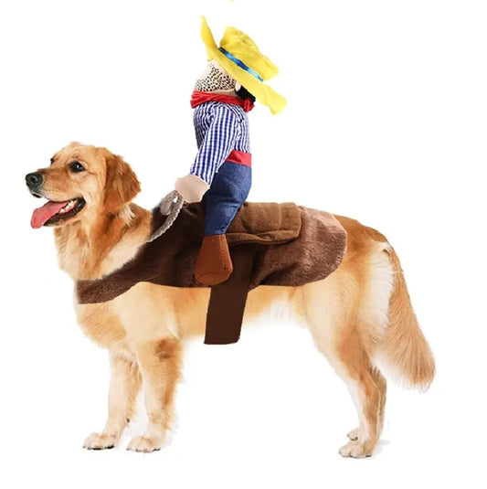 Doggies Merch® 🤠 Giddy-Up Pup! – Cowboy Rider Pet Costume