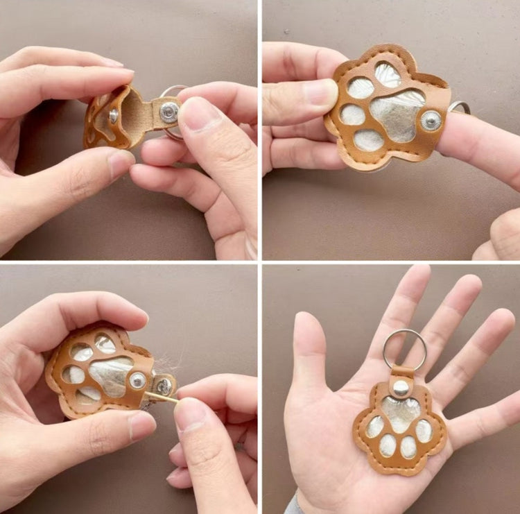 🐾 Memorial Pet Hair Keychain – Keep Their Memory Close