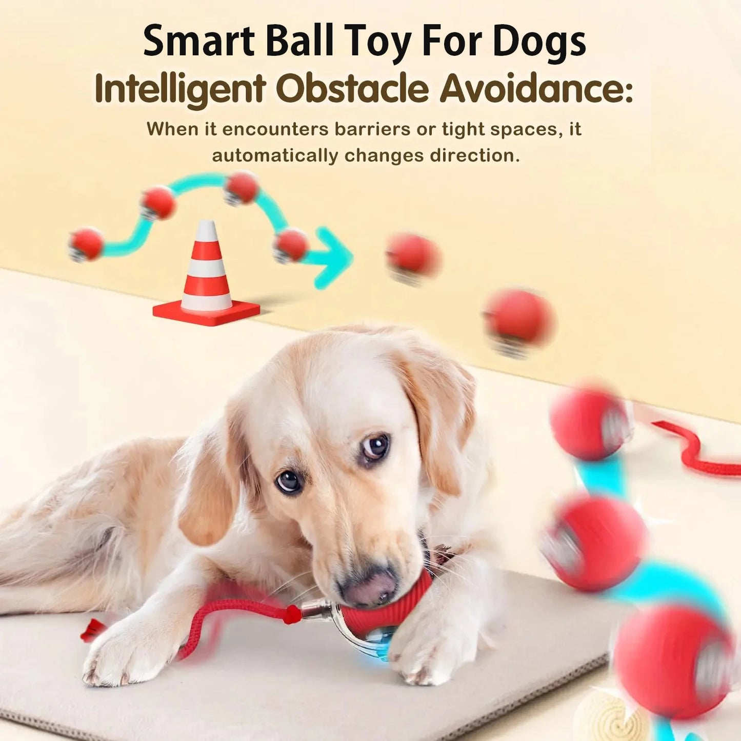 ⚡ Interactive Rolling Ball Dog Toy – Extended Battery Edition