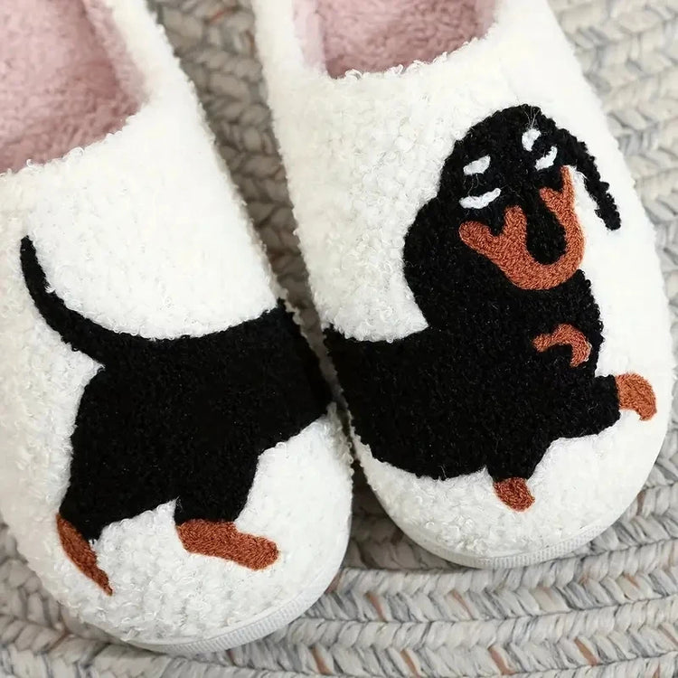 🥿 Dachshund Cartoon Slippers – Cozy Paws for Dog Lovers