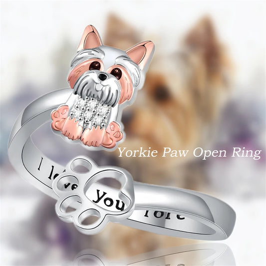 Doggies Merch® Exquisite Yorkie Open Ring