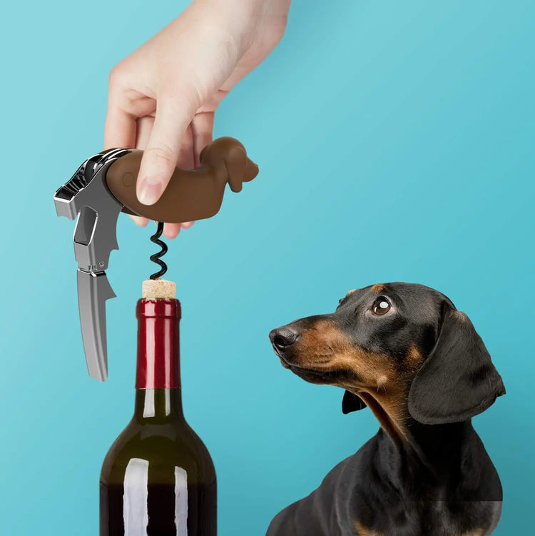 🐾 Dachshund Corkscrew Wine Bottle Opener – Playful & Functional