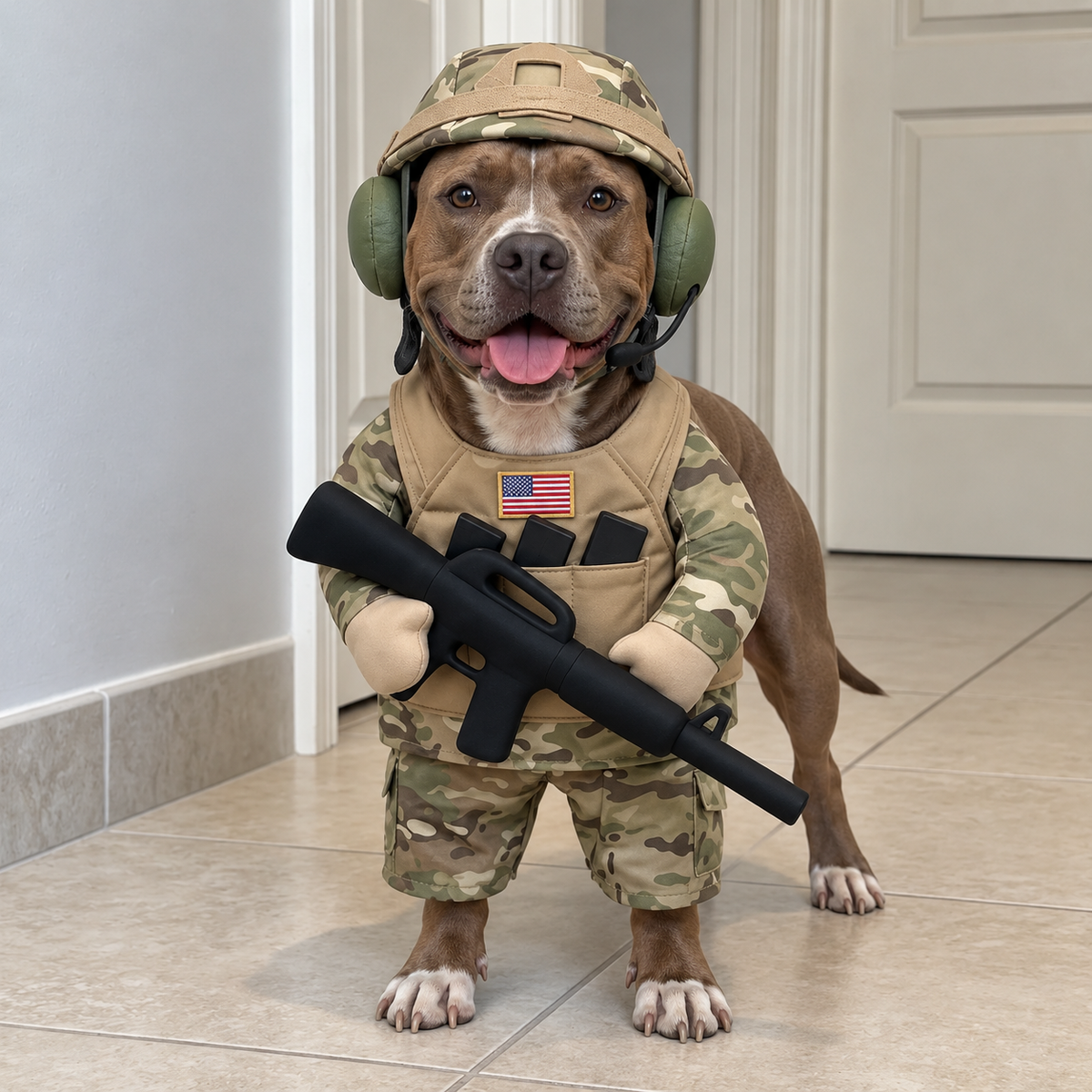 🪖 Major Woof™ Tactical Dog Costume