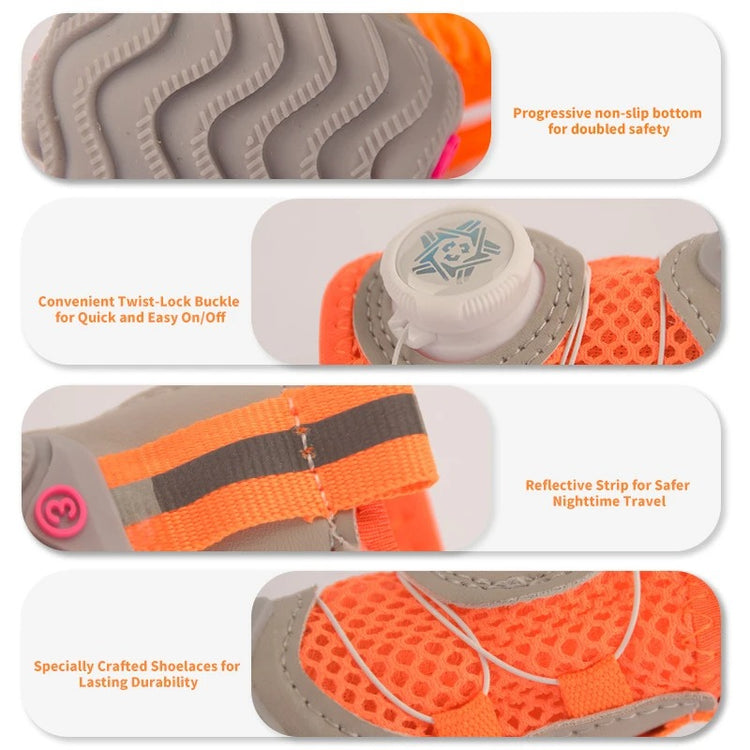 PawTrek Reflective Mesh Dog Sneakers