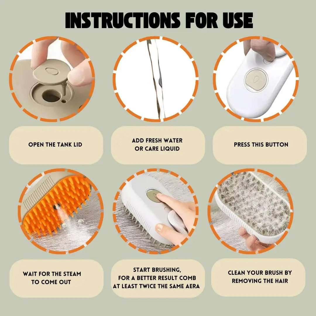 Doggies Merch® 3in1 Steam Brush