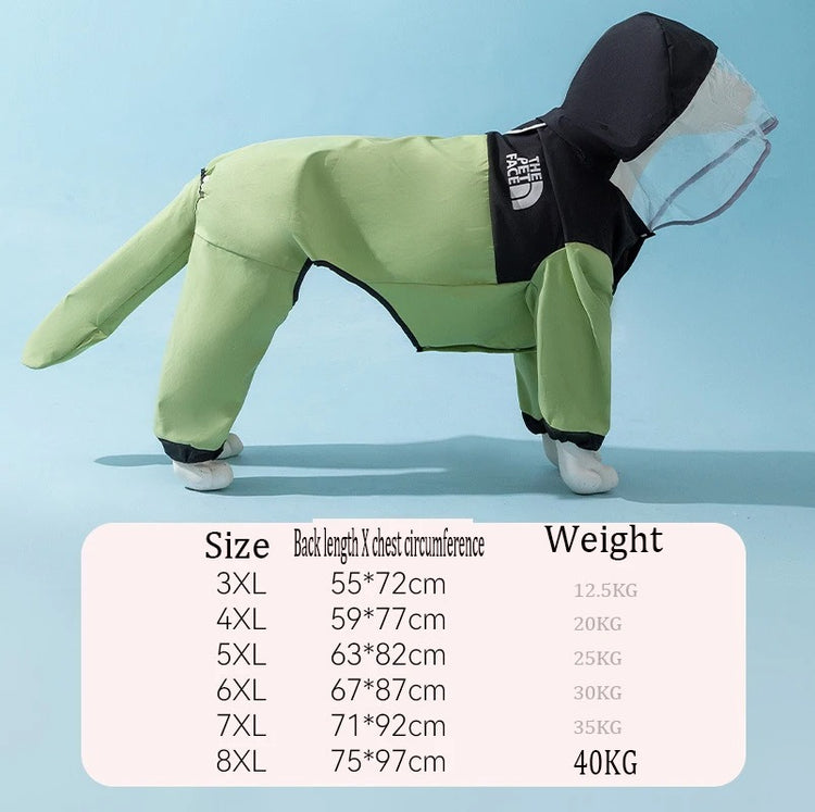 Doggies Merch® PetFace Raincoat (Bigger Breeds)