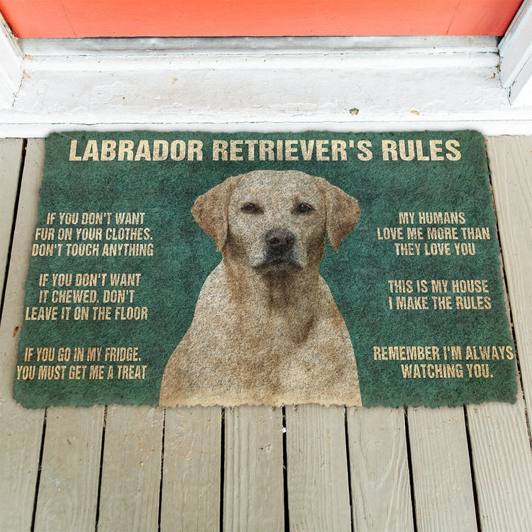 Doggies Merch® Labrador "HOUSE RULES" Doormat