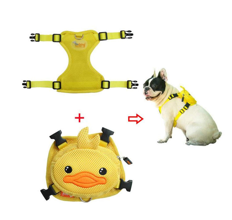 Doggies Merch® Wack Wack Ducky Dog Backpack Harness Set