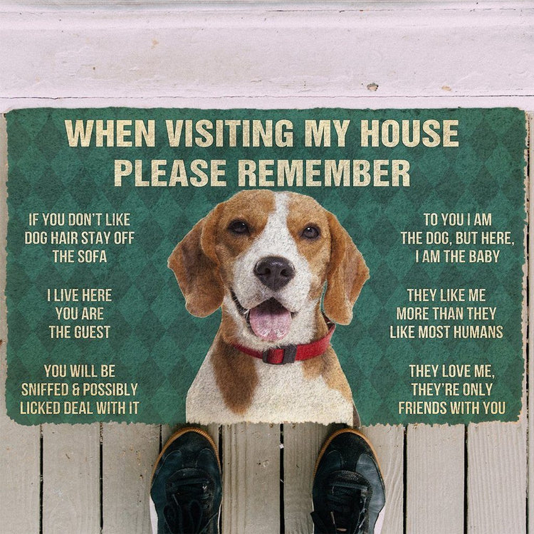 Doggies Merch® Beagle "HOUSE RULES" Doormat