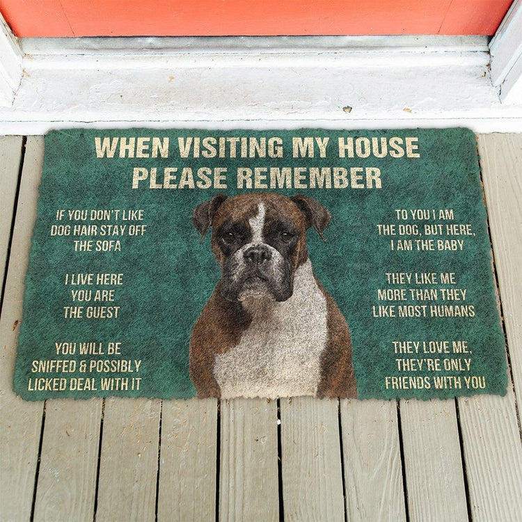 Doggies Merch® Boxer "HOUSE RULES" Doormat
