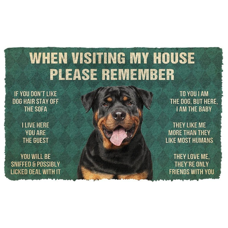 Doggies Merch® Rottweiler "HOUSE RULES" Doormat Ver. 3