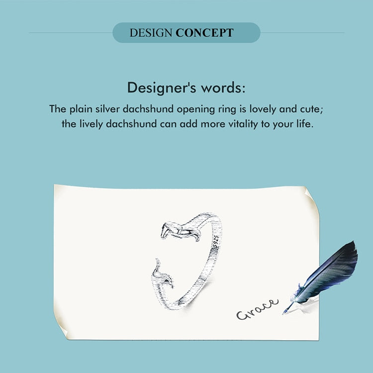 Doggies Merch® Dachshund Ring & Earrings