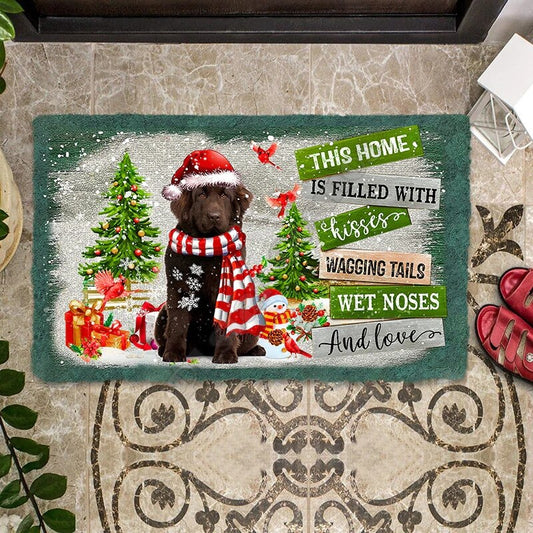 Doggies Merch® Chocolate Labrador Puppy "HOLIDAY EDITION" Doormat