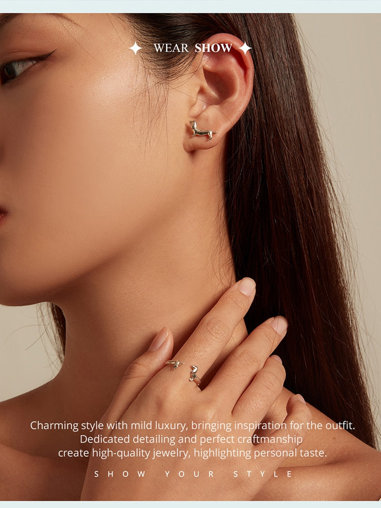 Doggies Merch® Dachshund Ring & Earrings