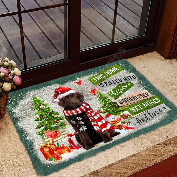 Doggies Merch® Chocolate Labrador Puppy "HOLIDAY EDITION" Doormat