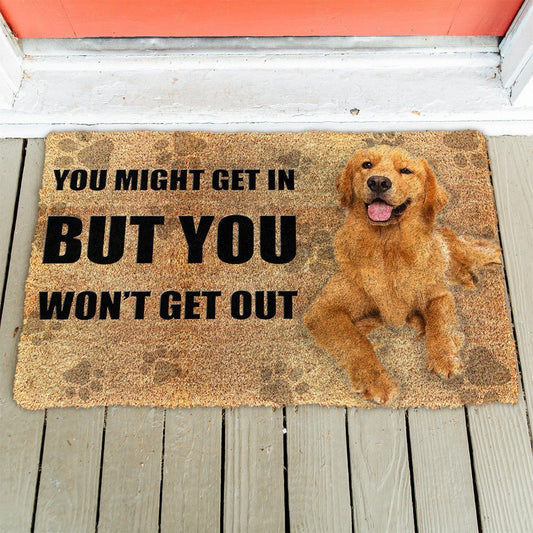 Doggies Merch® Golden Retriever "YOU WON'T GET OUT" Doormat Ver. 2