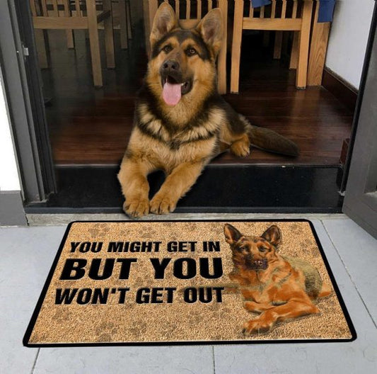 Doggies Merch® German Shepherd "YOU WON'T GET OUT" Doormat Ver. 2