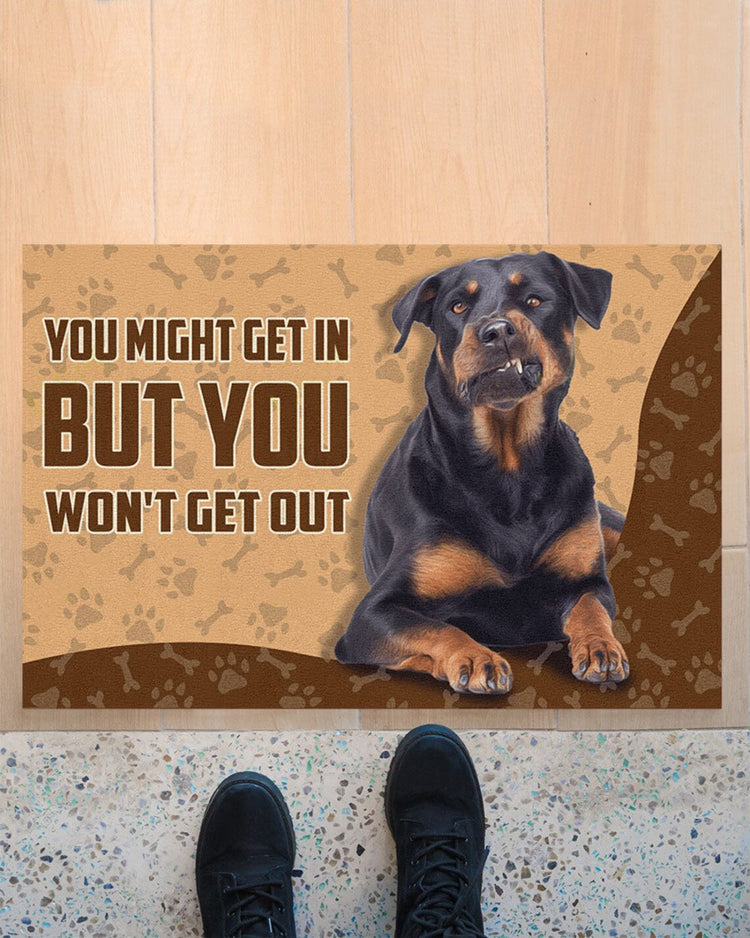 Doggies Merch® Rottweiler "YOU WON'T GET OUT" Doormat Ver. 3