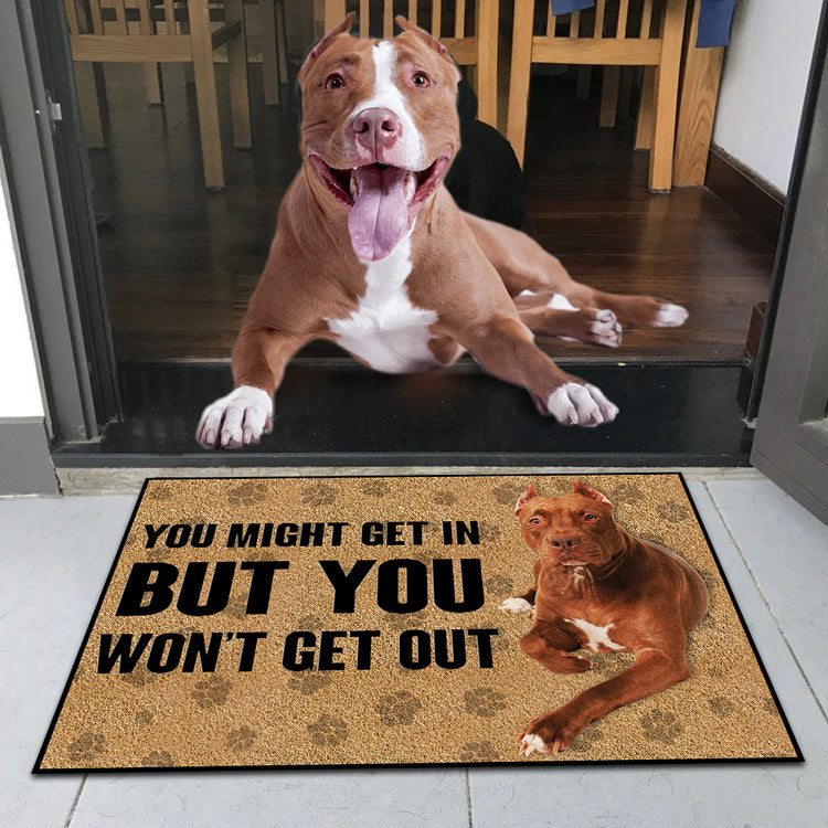Doggies Merch® Pitbull "YOU WON'T GET OUT" Doormat