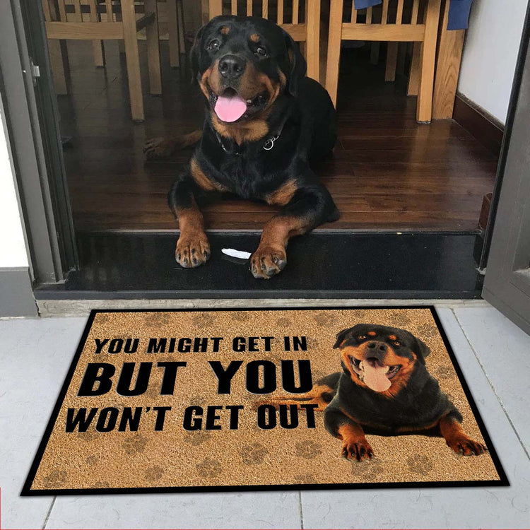 Doggies Merch® Rottweiler "YOU WON'T GET OUT" Doormat Ver. 2