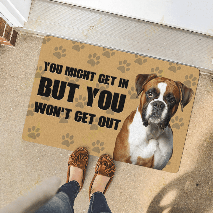 Doggies Merch® Boxer "YOU WON'T GET OUT" Doormat Ver. 2