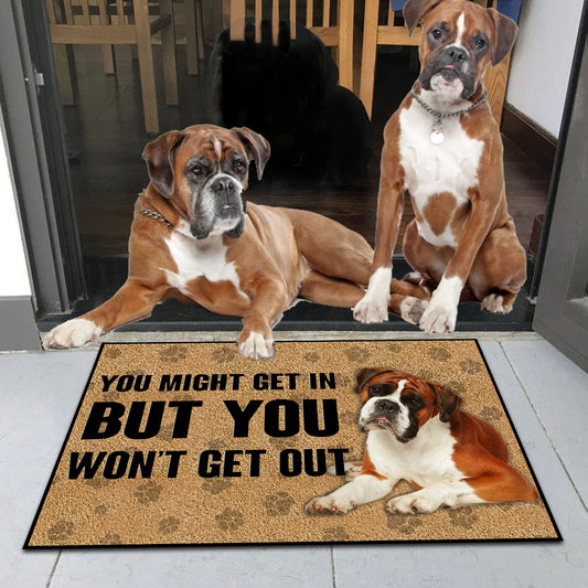 Doggies Merch® Boxer "YOU WON'T GET OUT" Doormat