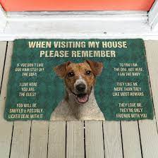 Doggies Merch® Jack Russell Terrier "HOUSE RULES" Doormat
