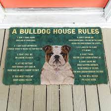 Doggies Merch® Bulldog "HOUSE RULES" Doormat