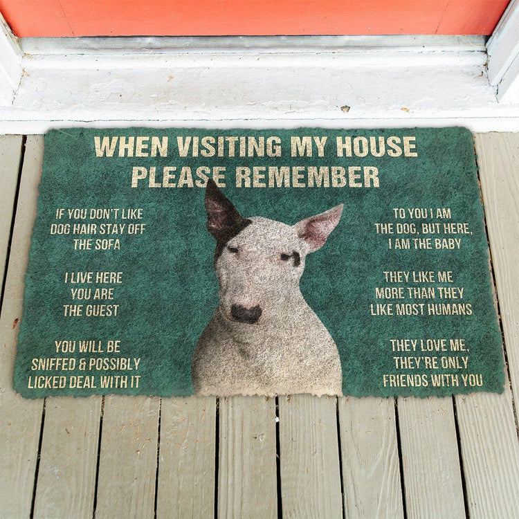 Doggies Merch® Bullterrier's "HOUSE RULES" Doormat