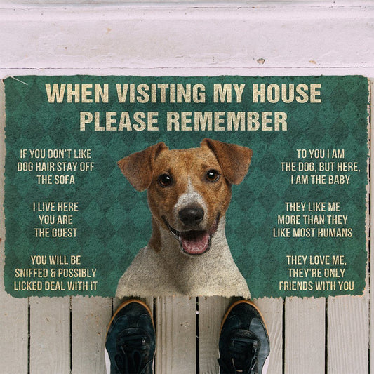 Doggies Merch® Jack Russell Terrier "HOUSE RULES" Doormat