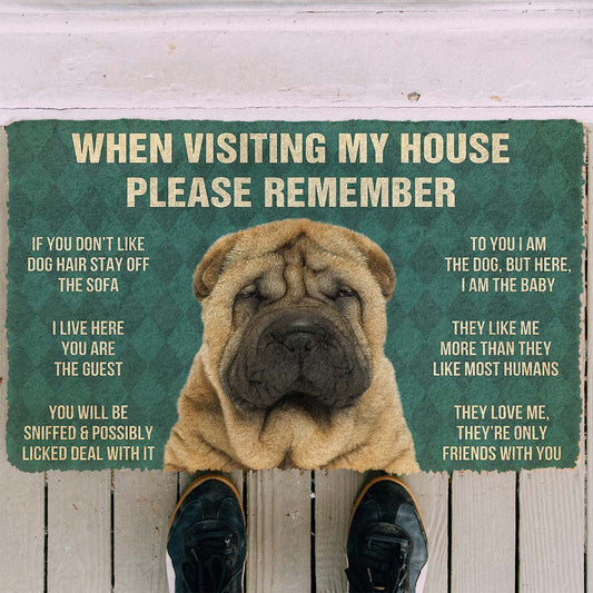 Doggies Merch® Shar Pei "HOUSE RULES" Doormat