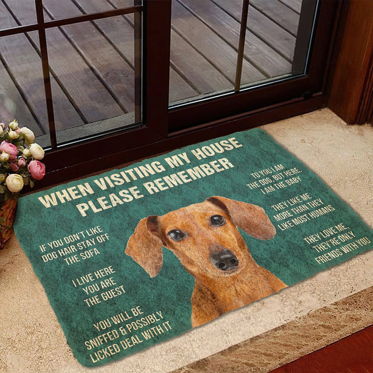 Doggies Merch® Dachshund "HOUSE RULES" Doormat