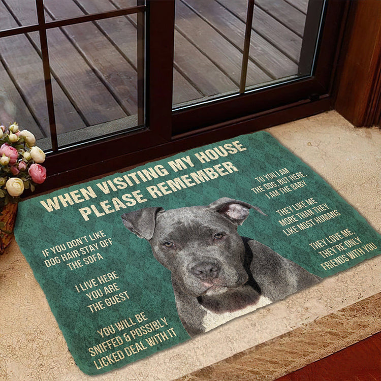 Doggies Merch® Pitbull "HOUSE RULES" Doormat