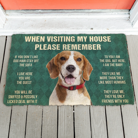Doggies Merch® Beagle "HOUSE RULES" Doormat