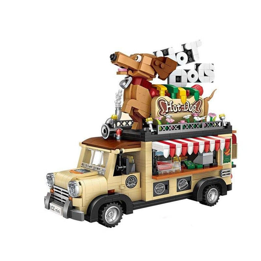 Doggies Merch® Dachshund Hot Dog Truck Mini Blocks