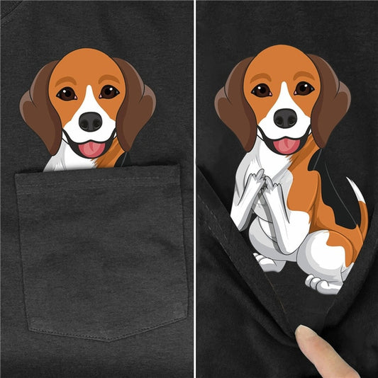 Doggies Merch® Beagle Pocket Tee