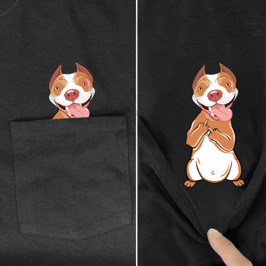 Doggies Merch® Pitbull Pocket Tee