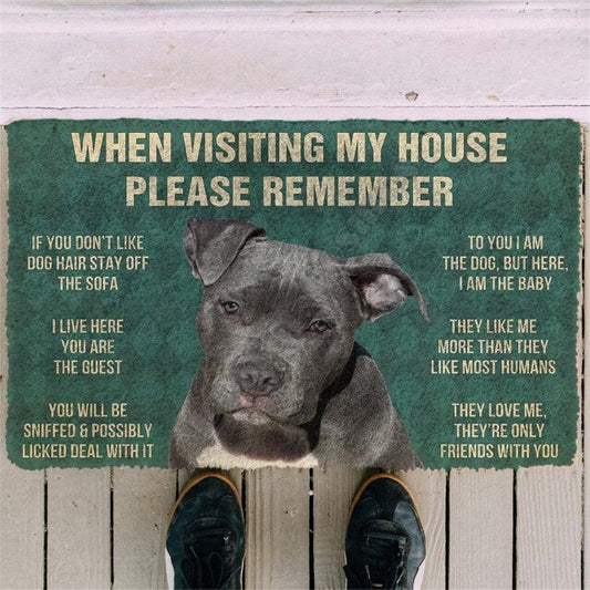 Doggies Merch® Pitbull "HOUSE RULES" Doormat