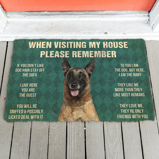 Doggies Merch® Malinois "HOUSE RULES" Doormat