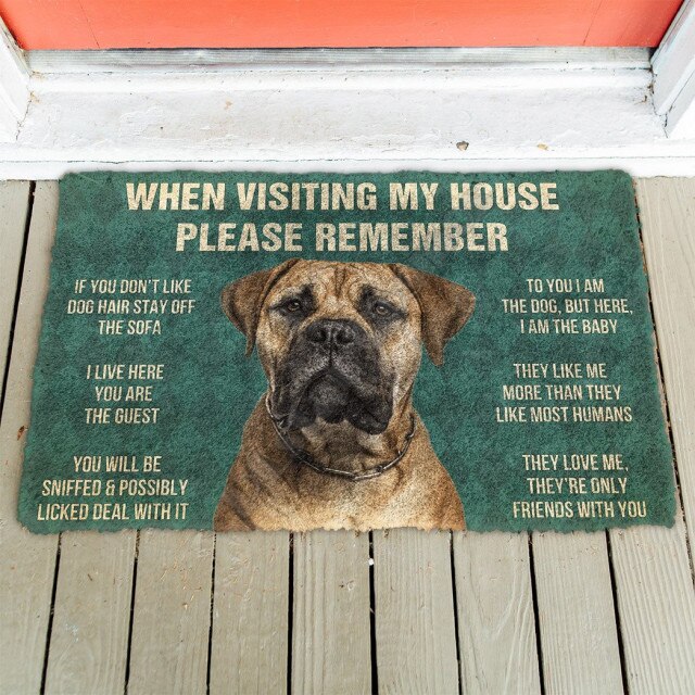 Doggies Merch® Bullmastiff "HOUSE RULES" Doormat