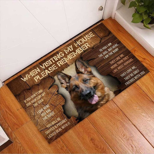 Doggies Merch® German Shepherd "HOUSE RULES" Doormat