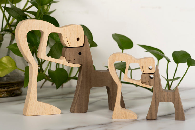 Doggies Merch® Handmade Wood Decor Sculptures